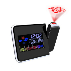 Настольные часы VST Kronos 8190 с проектором и метеостанцией Черный Дубно