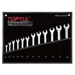 Набор ключей комбинированных (угол 75°) 12шт. 8-22мм (черный чехол) TOPTUL GPAN1201 Одесса