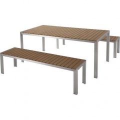 Набор стол + 2 скамейки в стиле LOFT (NS-1017) Київ