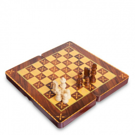 Шахматы, шашки, нарды 3 в 1 MDF SP-Sport 5566C р-р доски 29см x 29см Коричневый-белый