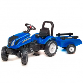 Педальный трактор для детей с прицепом Holland New Falk IG31855