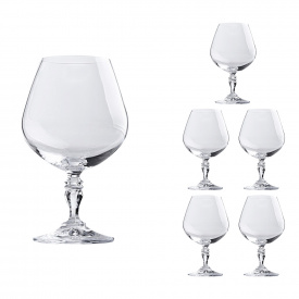 Набор бокалов для бренди коньяка Lora Бесцветный H80-040 380ml