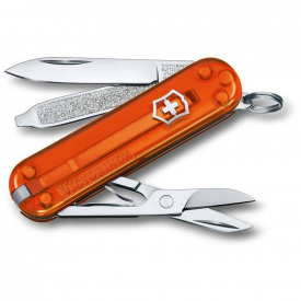 Складной нож Victorinox Classic 58 мм 7 функций Оранжевый полупрозрачный (0.6223.T82G)