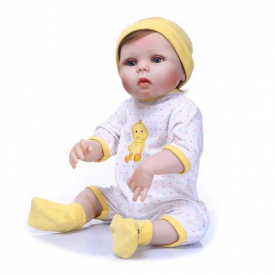 Силиконовая коллекционная Кукла Реборн Reborn Девочка Мира ( Виниловая Кукла ) Высота 55 См (427)