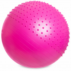 Мяч для фитнеса фитбол полумассажный Zelart 2 в 1 85 см FI-4437-85 PVC, 1400 г ABS Фиолетовый (SK001481)