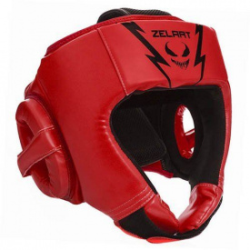 Шлем боксерский открытый BO-1371 Zelart M Красно-черный (37363095)