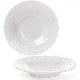 Набор Bona 6 суповых тарелок Leeds Ceramics диаметр 23см каменная керамика Белые DP40082
