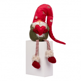 Новогодняя мягкая игрушка Novogod'ko «Гном с сердцем» 51 см 973728 Разноцветный