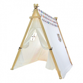 Вигвам детская игровая палатка домик Littledove TT-TO1 Лесные совы 1300х1020х1320 мм Белый