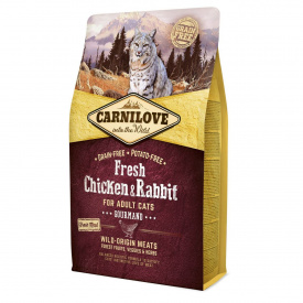 Корм для кошек Carnilove Fresh Chicken и Rabbit 2 кг с курицей и кроликом