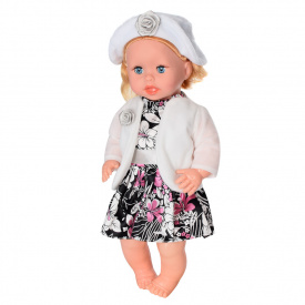 Детская кукла Яринка Bambi M 5602 на украинском языке Черное с белым платье