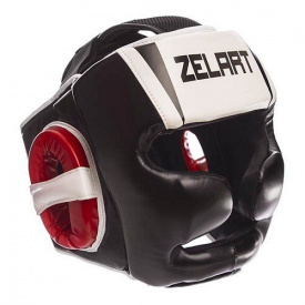 Шлем боксерский с полной защитой BO-1328 Zelart XL Бело-черно-красный (37363085)