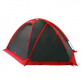 Палатка четырехместная Tramp ROCK 4 V2 экспедиционная с внешними дугами Черный