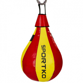 Груша боксерская подвесная SPORTKO GP-3 60x35см Красный-желтый