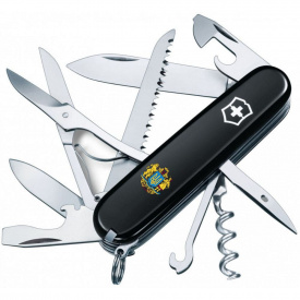 Складной нож Victorinox Huntsman Ukraine 91мм 15 функций Черный (1.3713.3_T0400u)