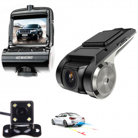 Видеорегистратор автомобильный с двумя камерами Vision DVR V1 WIFI 5Mp FullHD