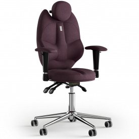 Кресло KULIK SYSTEM TRIO Ткань с подголовником без строчки Фиолетовый (14-901-BS-MC-0509)