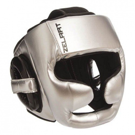 Шлем боксерский с полной защитой BO-1355 Zelart L Серебряный (37363096)