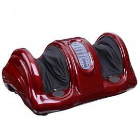 Универсальный электромассажер для ног и стоп Shiatsu Foot Massager роликовый Красный