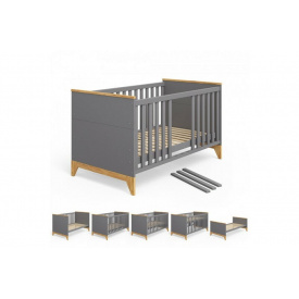 Кровать деревянная детская Мебель UA 140*70 трансформер Серый (46072)
