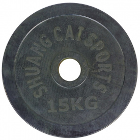 Блины диски обрезиненные SHUANG CAI SPORTS ТА-1448 15кг Черный