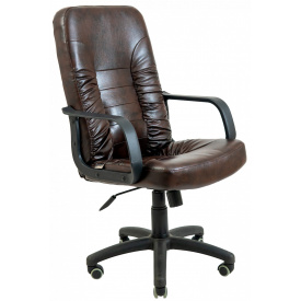 Офисное Кресло Руководителя Richman Техас Мадрас Dark Brown Пластик М3 MultiBlock Коричневое
