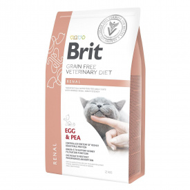 Сухой корм для кошек взрослых Brit VetDiets при хронической почечной недостаточности с горохом и яйцами 2 кг (8595602528325)