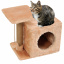 Домик-когтеточка Кошкин Дом с полкой Милана 43х33х45 см (дряпка) для кошки Бежевый Суми