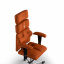 Кресло KULIK SYSTEM PYRAMID Экокожа с подголовником со строчкой Оранжевый (9-901-WS-MC-0210) Житомир