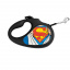 Поводок-рулетка для собак WAUDOG R-leash Супермен Герой L до 50 кг 5 м светоотражающая лента Черный Дніпро