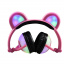 Наушники LINX Bear Ear Headphone с медвежьими ушками LED подсветка 350 mAh Розовый (SUN1862) Житомир