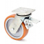 Колесо поворотное KAMA STRONG с крепежной панелью и тормозом 350 мм (4504-STR-350-B) Ровно