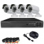 Комплект видеонаблюдения проводной с удалённым просмотром Easy eye DVR 5504-5 KIT 4ch Рівне