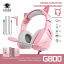Игровые наушники с микрофоном проводная геймерская гарнитура Plextone G800 1.2 м Pink Киев