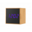 Стильные электронные часы куб TS-M01 под дерево Фиолетовая подсветка (300178PU) Киев