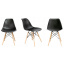 Круглий стіл JUMI Scandinavian Design black 80см. + 4 сучасні скандинавські стільці Одесса