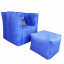 Комплект мебели Tia-Sport Люкс кресло и пуф 64х65х65 см синий (sm-0664) Житомир