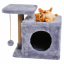 Домик-когтеточка Кошкин Дом с полкой Милана 43х33х45 см (дряпка) для кошки Серый Суми