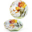 Набор Bona 6 стеклянных тарелок Букет тюльпанов диаметр 30см подставные тарелки DP40049 Кропивницький