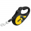 Поводок-рулетка для собак WAUDOG R-leash Бэтмен Желтый M до 25 кг 5 м светоотражающая лента Черный Дніпро