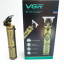 Аккумуляторная машинка для стрижки волос VGR V-085 3 насадки USB кабель для зарядки металлический корпус Gold Хмельницький