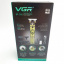Аккумуляторная машинка для стрижки волос VGR V-085 3 насадки USB кабель для зарядки металлический корпус Gold Чернігів