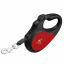 Поводок-рулетка для собак WAUDOG R-leash Супермен Лого Красный M до 25 кг 5 м светоотражающая лента Черный Ровно