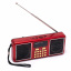 Портативный радиоприёмник аккумуляторный FM радио YUEGAN YG-1881UR c SD-карта, MP3 плеер красный Надвірна