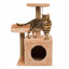 Домик-когтеточка Кошкин Дом с полкой Бусинка 43х33х75 см (дряпка) для кошки Бежевый Лубны