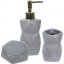 Набор аксессуаров для ванной комнаты Gray haze стакан дозатор мыльница S&T DP114743 Вишневе