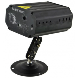 Лазерный проектор RIAS EMS083 с датчиком звука и стробоскопом + пульт ДУ 220V Black (3_00911)