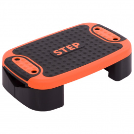 Степ-платформа 4 IN 1 MUTIFUCTIONAL STEP Zelart FI-3996 53x36x14см черный-оранжевый