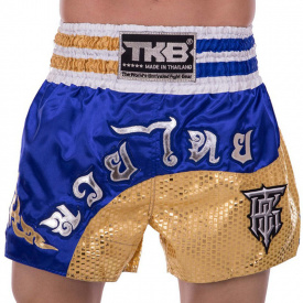 Шорты для тайского бокса и кикбоксинга TKTBS-207 Top King Boxing M Сине-золотой (37551088)