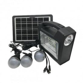 Портативная система освещения CCLAMP CL-28 Фонарь + 3 LED лампы + солнечная панель (3_02989)